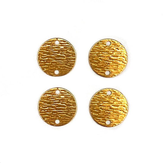 Textured Brass Circle charms (16mmx16mm) (4pcs)